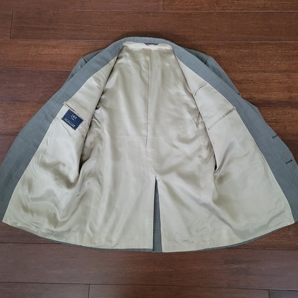 Nordstrom J&F Men's Suit Jacket Size 44R Olive Green 2-Button Closure - Picture 5 of 11